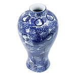 Ваза из фарфора сине-белого цвета Blue & White Ornament  варинант исполнения - 1 | Loft Concept в Ульяновске