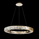 Люстра золотая в форме кольца с мозаичным хрустальным оформлением Sparks of Crystal варинант исполнения - 3 | Loft Concept в Ульяновске