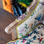 Диван из натурального бука бежевый с изображением птиц и цветов Beige Green Chinoiserie Garden Sofa варинант исполнения - 5 | Loft Concept в Ульяновске