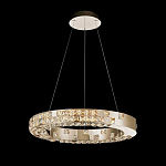 Люстра золотая в форме кольца с мозаичным хрустальным оформлением Sparks of Crystal варинант исполнения - 1 | Loft Concept в Ульяновске