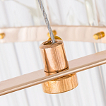 Люстра подвесная круглая с прозрачными хрустальными трубками и золотистым каркасом Диаметр 44 см Hexagon Tube Light варинант исполнения - 4 | Loft Concept в Ульяновске