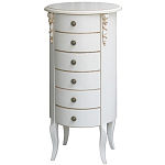 Круглый небольшой комод в стиле прованс с 6-ю ящиками Montmartre Provence Chest of Drawers варинант исполнения - 1 | Loft Concept в Ульяновске