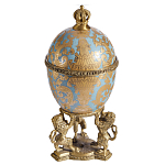 Шкатулка на величественных львах из фарфора с бронзовыми элементами Eden Garden варинант исполнения - 1 | Loft Concept в Ульяновске