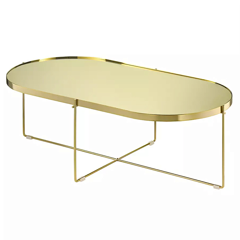 Кофейный столик овальный золотой Modern Mirror Gold Table Золотой в Ульяновске | Loft Concept 