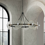 Люстра круглая с литыми стеклянными дисками Olympe Glass Chandelier варинант исполнения - 5 | Loft Concept в Ульяновске