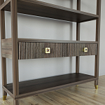 Стеллаж с двумя ящиками Elsa Dreams Walnut варинант исполнения - 2 | Loft Concept в Ульяновске