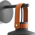 Черное матовое бра с декором под кожу Chestery варинант исполнения - 3 | Loft Concept в Ульяновске