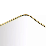 Зеркало золотистое с закруглёнными углами Thin Frame варинант исполнения - 2 | Loft Concept в Ульяновске