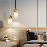 Подвесной светильник светодиодный с цилиндрическим плафоном Stone Helios варинант исполнения - 4 | Loft Concept в Ульяновске