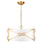 Люстра в форме цилиндра с белым тканевым абажуром Simple Knot варинант исполнения - 1 | Loft Concept в Ульяновске