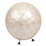 Настольная лампа из перламутра на металлическом каркасе Indonesian Egg варинант исполнения - 1 | Loft Concept в Ульяновске