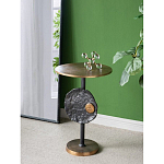 Столик приставной с абстрактным основанием и акцентом в виде золотистого диска Heavenly Space варинант исполнения - 6 | Loft Concept в Ульяновске