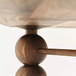 Обеденный стол деревянный с круглыми декоративными элементами на ножках Koko варинант исполнения - 3 | Loft Concept в Ульяновске