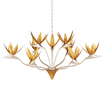 Люстра с плафонами в виде цветов Golden Bird of Paradise варинант исполнения - 4 | Loft Concept в Ульяновске