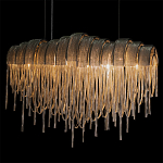 Люстра подвесная с металлическими цепочками и изогнутыми металлическими дугами 72 см Atlantis Chain варинант исполнения - 6 | Loft Concept в Ульяновске