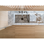 Кухонный гарнитур из камня и дерева с раздвижными дверцами TIVALÌ 2.0 Dada Engenereed Kitchen варинант исполнения - 8 | Loft Concept в Ульяновске