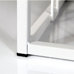 Пуф квадратный фиолетовый велюр на белом металлическом основании Celeste Purple варинант исполнения - 4 | Loft Concept в Ульяновске