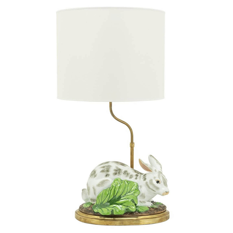 Настольная лампа ABHIKA LAMPTABLE RABBIT Зеленый Золотой Белый в Ульяновске | Loft Concept 