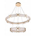 Люстра с 2-мя кольцами с текстурным природным рисунком IceFlame варинант исполнения - 1 | Loft Concept в Ульяновске