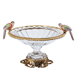 Чаша стеклянная с фигурками разноцветных попугаев на ободке 41 Eden Garden варинант исполнения - 1 | Loft Concept в Ульяновске