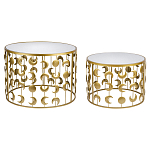 Набор из двух столов из металла Brass Symphony Moon варинант исполнения - 2 | Loft Concept в Ульяновске