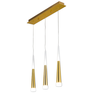 Люстра Vibia Slim Jordi Vilardell Gold 3 подвеса