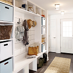 Потолочный светильник для ванных комнат со стеклянным плафоном и одной лампой Hinkley варинант исполнения - 2 | Loft Concept в Ульяновске