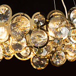 Люстра подвесная из золотых колец 57 см Golden Circles варинант исполнения - 5 | Loft Concept в Ульяновске