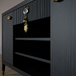 Комод-буфет Elsa Dreams Black с открытыми полками   варинант исполнения - 7 | Loft Concept в Ульяновске