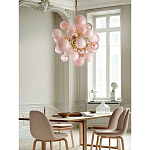 Люстра розовые шары на золотом каркасе Pink Light Bubbles варинант исполнения - 5 | Loft Concept в Ульяновске