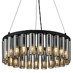 Люстра со стеклянными цилиндрическими плафонами Luminous Cylinders Smoky Round варинант исполнения - 1 | Loft Concept в Ульяновске