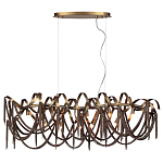 Люстра подвесная линейная с переплетенными металлическими лентами и цепочками Atlantis Chain варинант исполнения - 4 | Loft Concept в Ульяновске