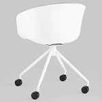 Офисное кресло из пластика с мягким сиденьем Eggshell Grey варинант исполнения - 6 | Loft Concept в Ульяновске