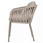 Стул серо-бежевый с декоративным плетением на спинке и подлокотниках Chair Weave варинант исполнения - 6 | Loft Concept в Ульяновске