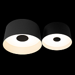 Потолочный светильник с 2-мя цилиндрическими абажурами серого и черного цвета Urban Dome варинант исполнения - 2 | Loft Concept в Ульяновске