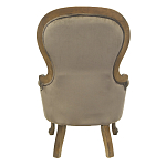 Кресло с мягкой обивкой из коричневого велюра на 4-х деревянных ножках Evelyn Classical Armchair варинант исполнения - 2 | Loft Concept в Ульяновске