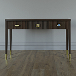 Дизайнерский Письменный стол Elsa Dreams Walnut с тремя ящиками варинант исполнения - 1 | Loft Concept в Ульяновске