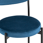 Стул с круглым сиденьем на металлическом основании ALFIE CHAIR Blue варинант исполнения - 6 | Loft Concept в Ульяновске