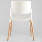 Пластиковый стул на ножках из массива бука Ferret White 4 шт варинант исполнения - 6 | Loft Concept в Ульяновске