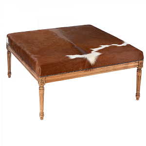 Пуф коричневая натуральная шкура Louie Cowhide Ottoman