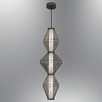 Подвесной светильник вертикальный с плетеным металлическим каркасом Metal Interweaving варинант исполнения - 1 | Loft Concept в Ульяновске