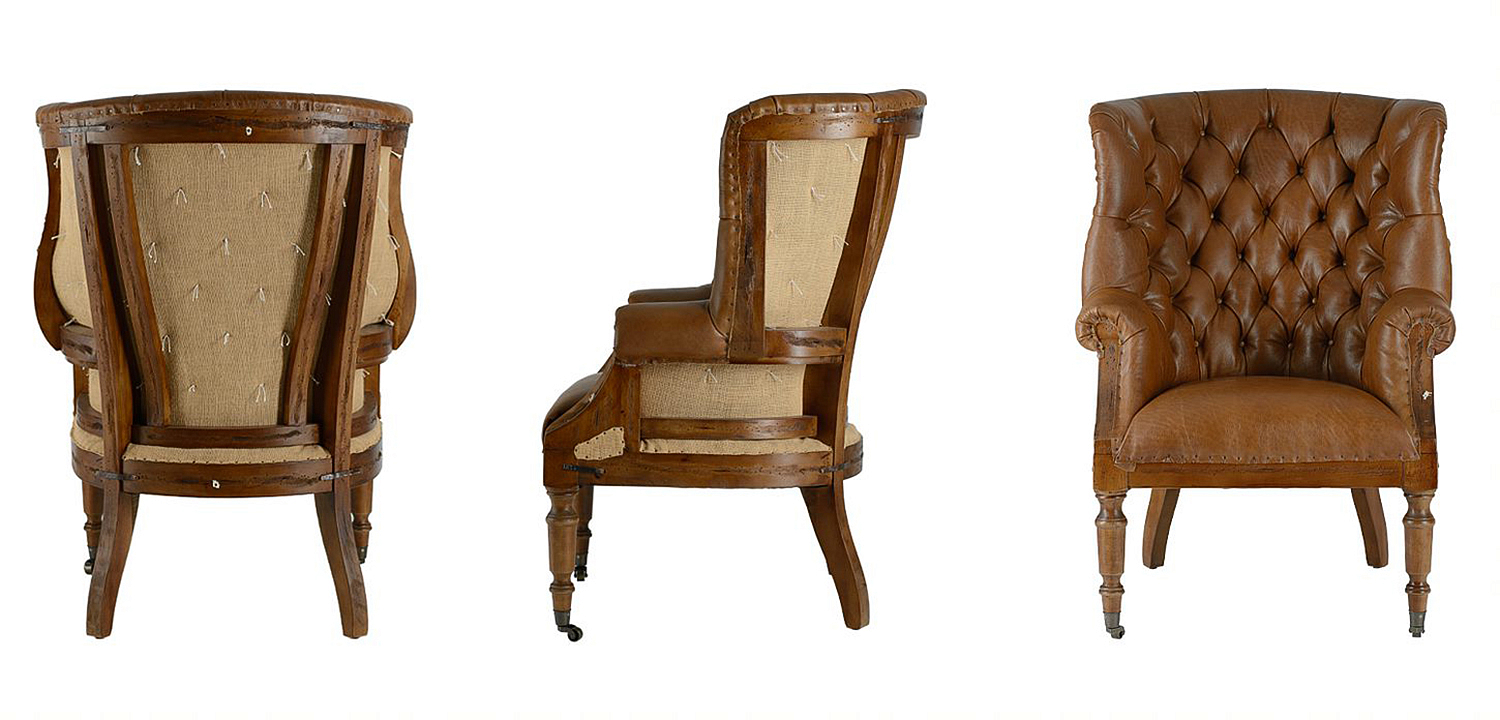 Кресло Meder Armchair натуральная кожа Кресло Meder Armchair натуральная кожа - Loft-Concept в Ульяновске