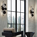 Бра светодиодное из черно-белых дисков Contrast Sample варинант исполнения - 7 | Loft Concept в Ульяновске