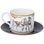 Чайный сервиз из фарфора с изображением лошадей на 6 персон 14 предметов Porcelain Horse Set варинант исполнения - 3 | Loft Concept в Ульяновске