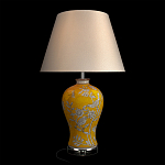 Настольная лампа желтая с изображением белых птиц Flight Among Acacia варинант исполнения - 2 | Loft Concept в Ульяновске