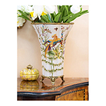 Ваза из фарфора с бронзовой стрекозой  Paradise Dragonfly варинант исполнения - 7 | Loft Concept в Ульяновске