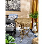 Столик приставной золотистый с орнаментом на столешнице Tanzania варинант исполнения - 4 | Loft Concept в Ульяновске