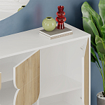 Комод с 3-мя дверцами и выдвижным ящиком цвета светлый дуб SPARK CONSOLE WHITE варинант исполнения - 4 | Loft Concept в Ульяновске