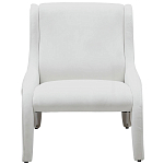 Дизайнерское кресло белое в мягкой велюровой обивке Granger Armchair White варинант исполнения - 2 | Loft Concept в Ульяновске