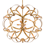 Люстра круглая в виде объёмного цветка Golden Flower Sphere варинант исполнения - 2 | Loft Concept в Ульяновске